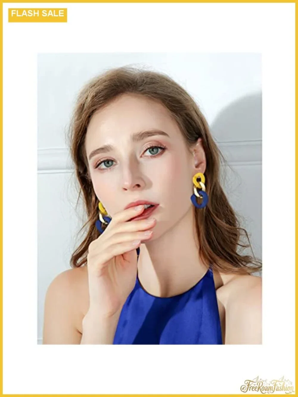 Acrylic Geometric Dangle Drop Earrings Lightweight Minimalist Hypoallergenic